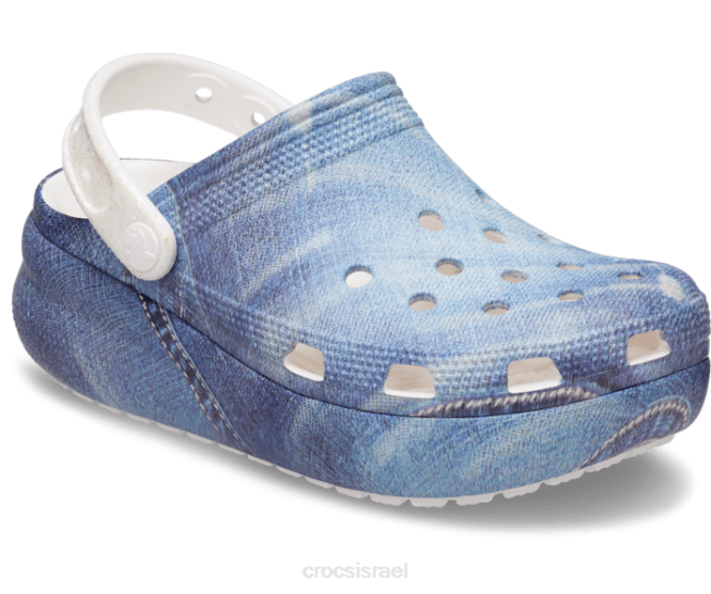 נעליים il Crocs ילדים קבקב ג'ינס חמוד קראש לבן/רב 2DZ4614