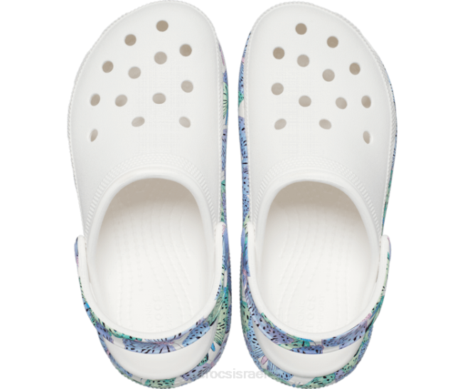 נעליים il Crocs ילדים סתימת פרפר חמודה לבן/רב 2DZ4616