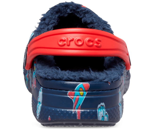 נעליים il Crocs ילדים קבקב מודפס מרופד באיה חיל הים/להבה 2DZ4617