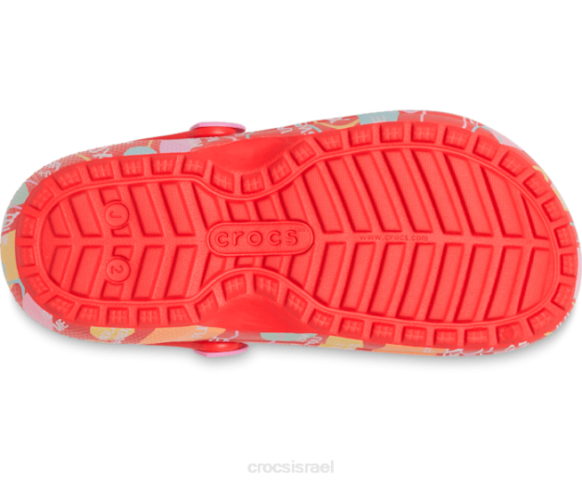 נעליים il Crocs ילדים סתימת מתוקים מוגבהים עם קו קלאסי אָדוֹם 2DZ4627