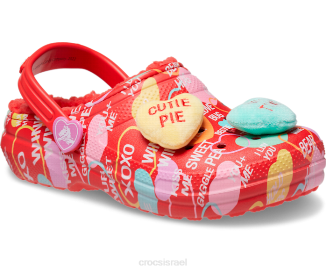 נעליים il Crocs ילדים סתימת מתוקים מוגבהים עם קו קלאסי אָדוֹם 2DZ4627