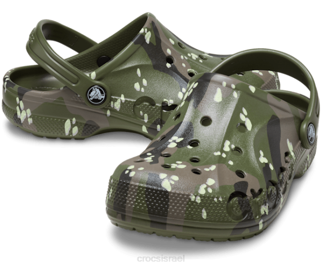 נעליים il Crocs ילדים קבקב מודפס באיה צבא ירוק 2DZ4628