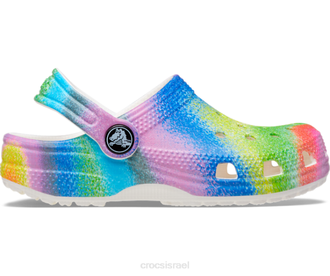 נעליים il Crocs ילדים סתימת צבע ריסוס קלאסית לבן/רב 2DZ4630