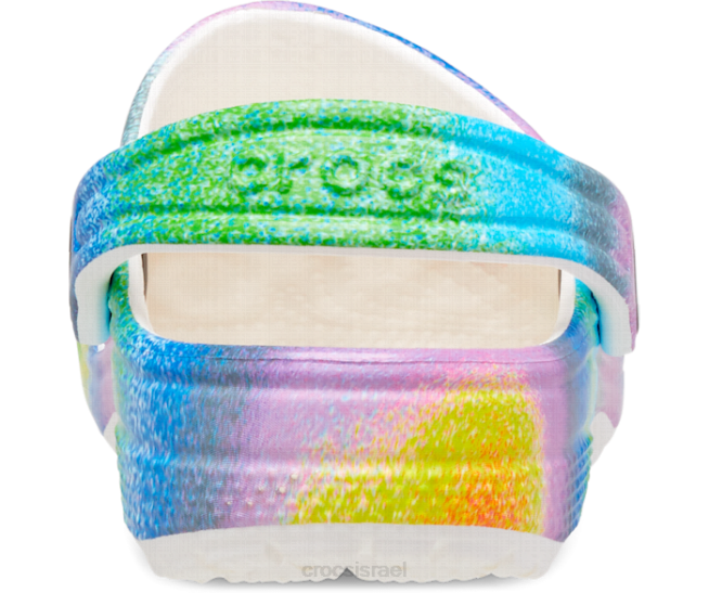 נעליים il Crocs ילדים סתימת צבע ריסוס קלאסית לבן/רב 2DZ4630