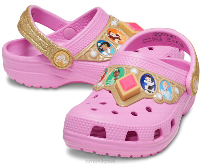 נעליים il Crocs ילדים סתימת אורות נסיכת דיסני קלאסית ורוד טפי 2DZ4633