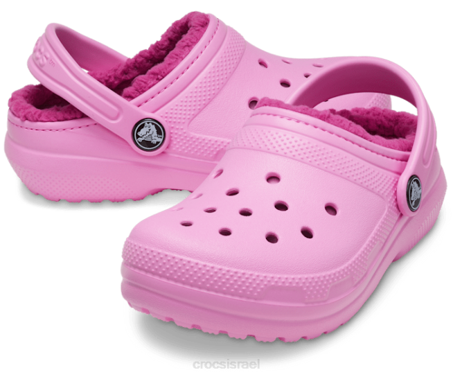 נעליים il Crocs ילדים קבקנית מרופדת קלאסית ורוד טפי 2DZ4636