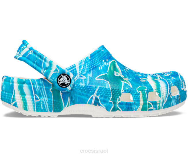 נעליים il Crocs ילדים סתימת מסיבת בריכה קלאסית כריש/אוקיינוס 2DZ4639
