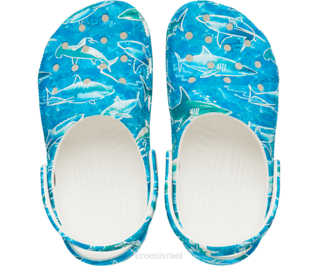 נעליים il Crocs ילדים סתימת מסיבת בריכה קלאסית כריש/אוקיינוס 2DZ4639