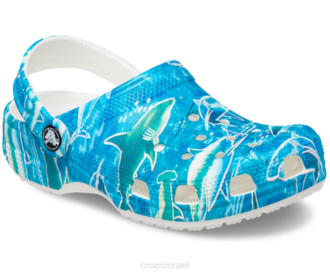 נעליים il Crocs ילדים סתימת מסיבת בריכה קלאסית כריש/אוקיינוס 2DZ4639