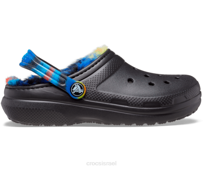 נעליים il Crocs ילדים סתימת צבע ריסוס מרופדת קלאסית שחור/רב 2DZ4644