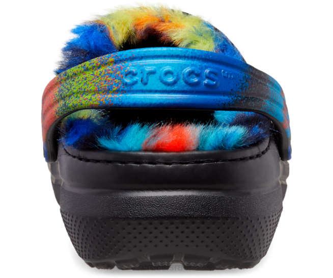 נעליים il Crocs ילדים סתימת צבע ריסוס מרופדת קלאסית שחור/רב 2DZ4645