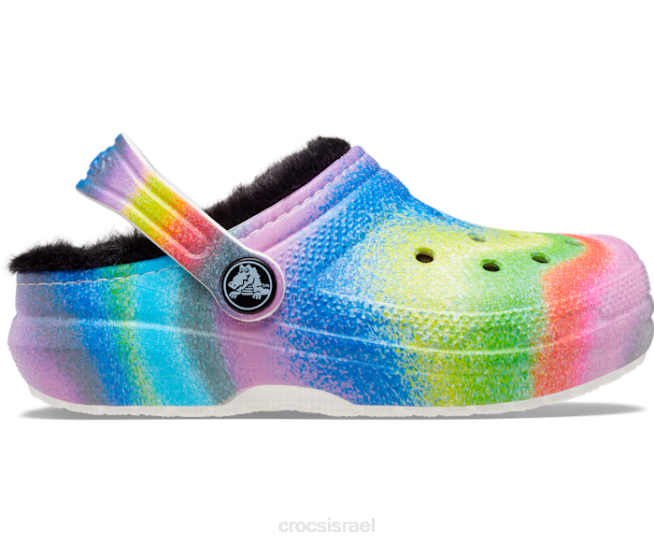 נעליים il Crocs ילדים סתימת צבע ריסוס מרופדת קלאסית לבן/רב 2DZ4646