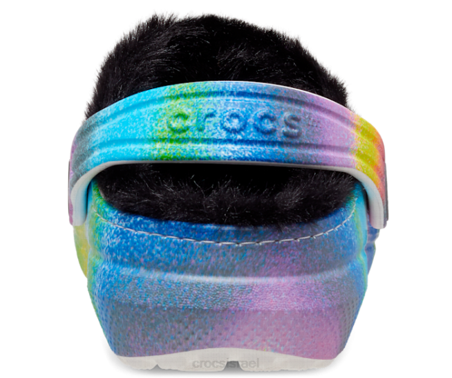 נעליים il Crocs ילדים סתימת צבע ריסוס מרופדת קלאסית לבן/רב 2DZ4646