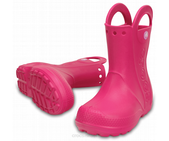 נעליים il Crocs ילדים להתמודד עם מגף גשם ורוד סוכריות 2DZ4654