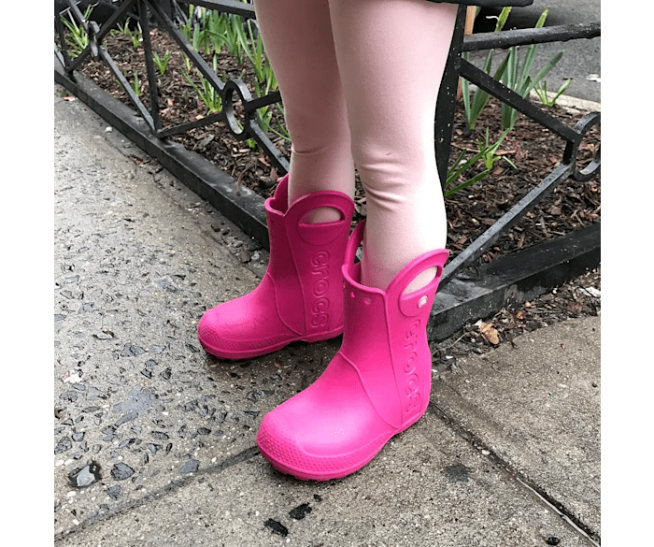 נעליים il Crocs ילדים להתמודד עם מגף גשם ורוד סוכריות 2DZ4654