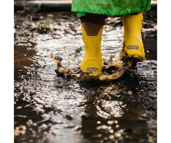 נעליים il Crocs ילדים להתמודד עם מגף גשם צהוב 2DZ4655