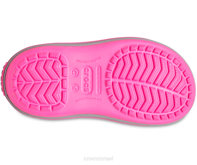 נעליים il Crocs ילדים מגף פחזניות חורף ורוד חשמלי/אפור בהיר 2DZ4659