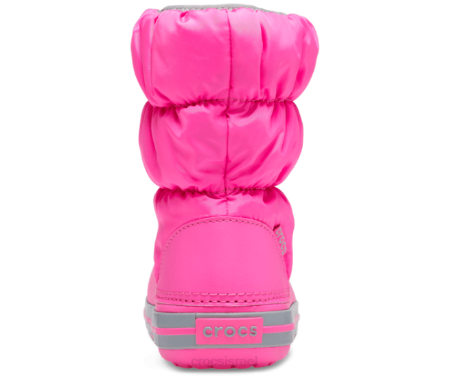 נעליים il Crocs ילדים מגף פחזניות חורף ורוד חשמלי/אפור בהיר 2DZ4659