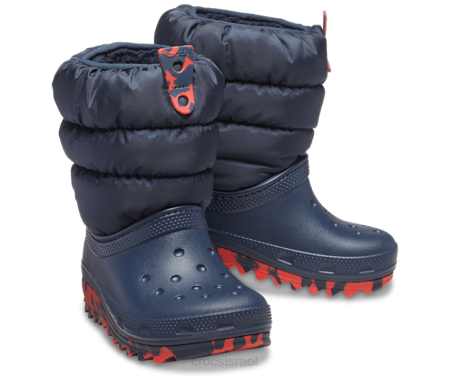 נעליים il Crocs ילדים מגף ניאו פאף קלאסי חיל הים 2DZ4663