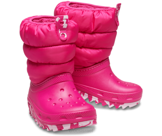 נעליים il Crocs ילדים מגף ניאו פאף קלאסי ורוד סוכריות 2DZ4664