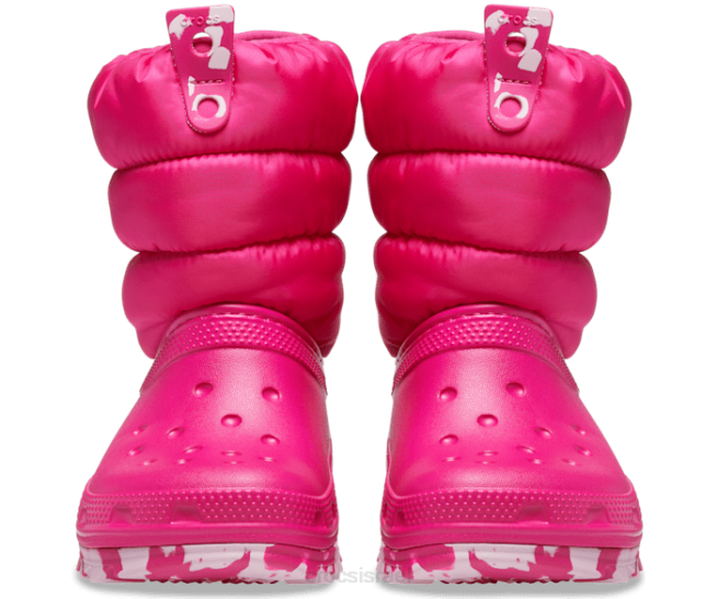 נעליים il Crocs ילדים מגף ניאו פאף קלאסי ורוד סוכריות 2DZ4664