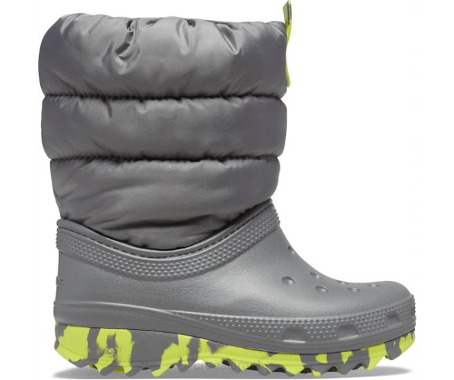 נעליים il Crocs ילדים מגף ניאו פאף קלאסי אפור צפחה 2DZ4665