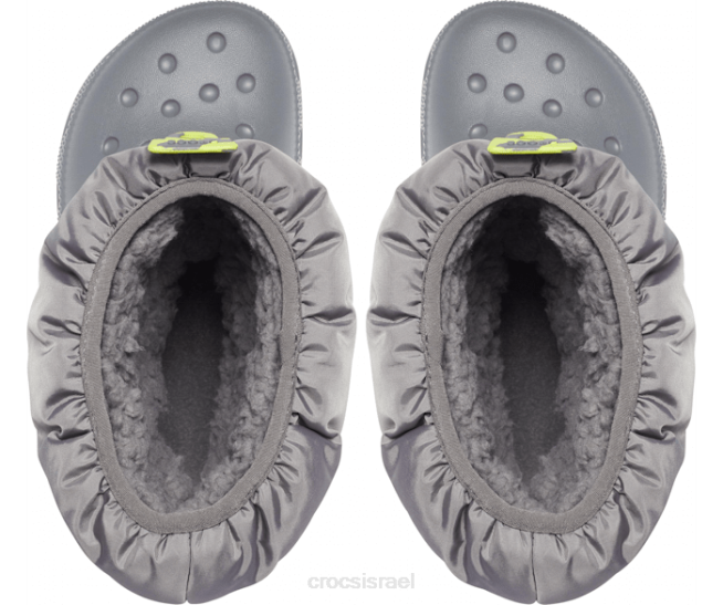 נעליים il Crocs ילדים מגף ניאו פאף קלאסי אפור צפחה 2DZ4665