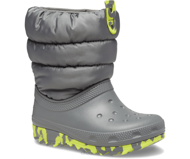 נעליים il Crocs ילדים מגף ניאו פאף קלאסי אפור צפחה 2DZ4665