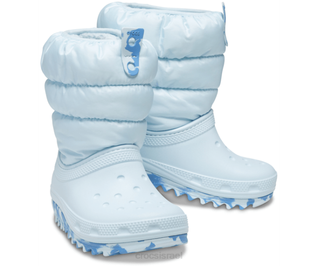 נעליים il Crocs ילדים מגף ניאו פאף קלאסי כחול מינרלי 2DZ4666