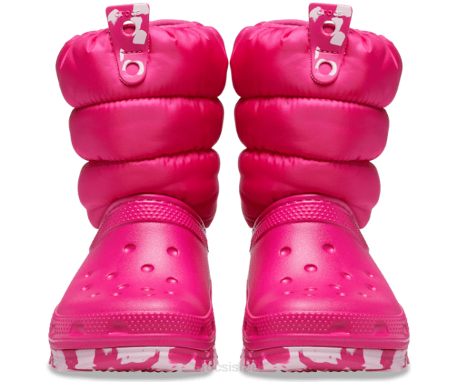 נעליים il Crocs ילדים מגף ניאו פאף קלאסי ורוד סוכריות 2DZ4669