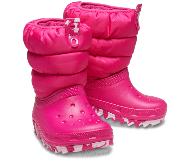 נעליים il Crocs ילדים מגף ניאו פאף קלאסי ורוד סוכריות 2DZ4669