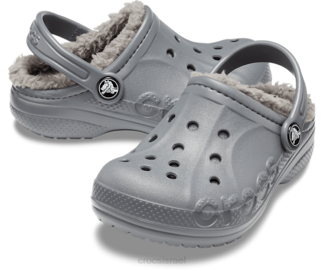 נעליים il Crocs ילדים קבקב מרופד באיה פֶּחָם 2DZ4670