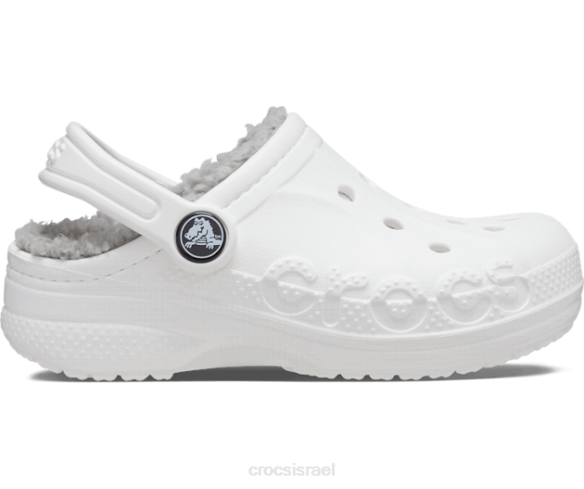 נעליים il Crocs ילדים קבקב מרופד באיה לבן/אפור בהיר 2DZ4671