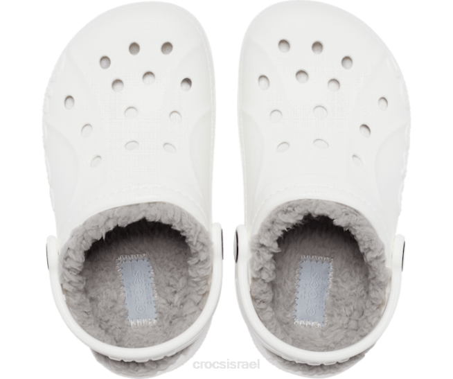 נעליים il Crocs ילדים קבקב מרופד באיה לבן/אפור בהיר 2DZ4671