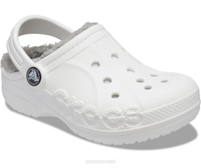 נעליים il Crocs ילדים קבקב מרופד באיה לבן/אפור בהיר 2DZ4671