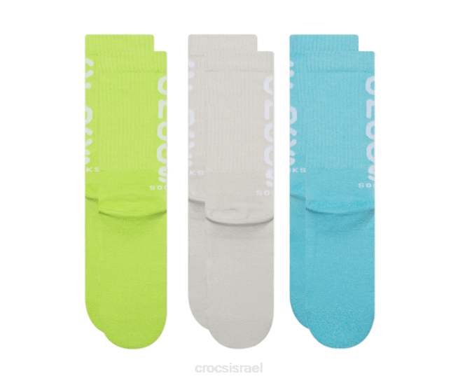 גרביים il Crocs לִשְׁנֵי הַמִינִים גרביים לוגו צוות 3 חבילות לימד/מולטי 2DZ4377