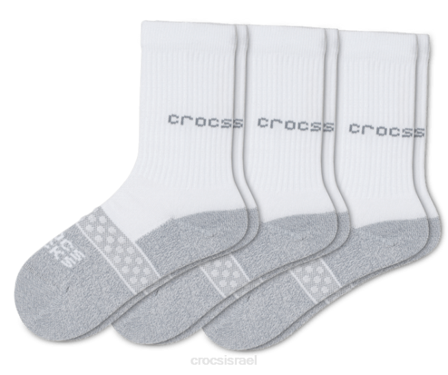 גרביים il Crocs לִשְׁנֵי הַמִינִים גרביים צוות מוצק 3 חבילות לבן 2DZ4393