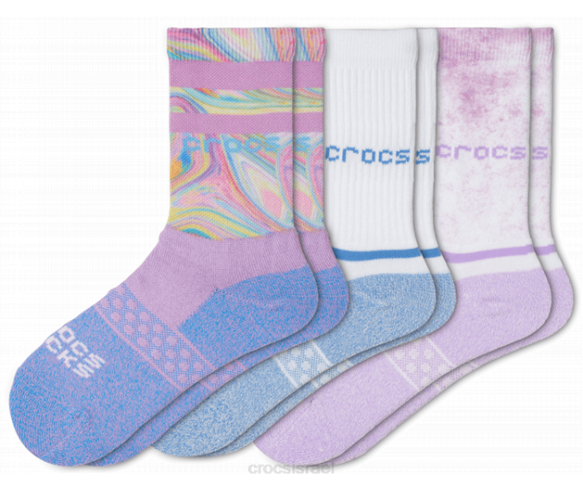 גרביים il Crocs לִשְׁנֵי הַמִינִים צוות גרביים עונתי 3 חבילות לאפיס/רב 2DZ4395