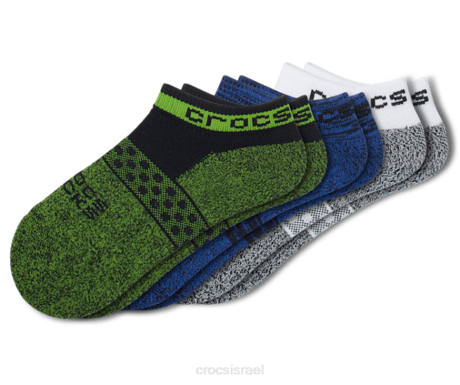 גרביים il Crocs לִשְׁנֵי הַמִינִים גרביים נמוך קל אייקון 3 חבילה שחור/רב 2DZ4406