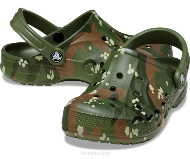 נעליים il Crocs נשים קבקב מודפס עונתי של baya צבא ירוק 2DZ4179