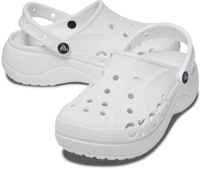 נעליים il Crocs נשים סתימת פלטפורמת baya לבן 2DZ491