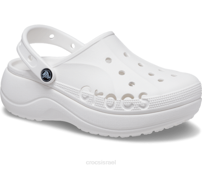 נעליים il Crocs נשים סתימת פלטפורמת baya לבן 2DZ491