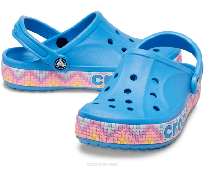 נעליים il Crocs נשים קבקב להקת bayaband שברון פודרה כחול/רב 2DZ4146