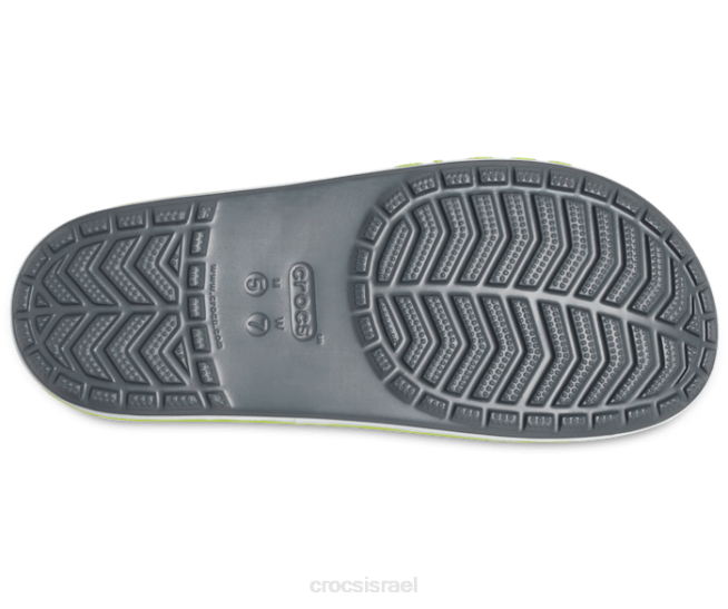 נעליים il Crocs גברים מגלשת bayaband אגרוף אפור צפחה/ליים 2DZ4452