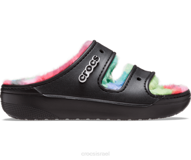 נעליים il Crocs נשים סנדל קלאסי של צבעי ספריי cozzzy שחור/רב 2DZ4236