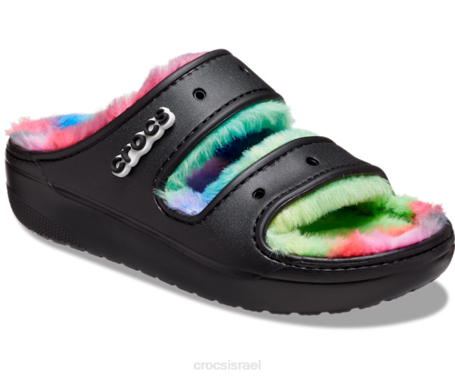 נעליים il Crocs נשים סנדל קלאסי של צבעי ספריי cozzzy שחור/רב 2DZ4236