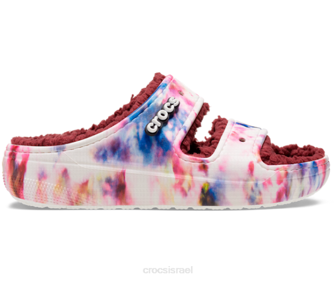 נעליים il Crocs נשים סנדל גרפי קלאסי cozzzy tie dye נופך/מולטי 2DZ4229