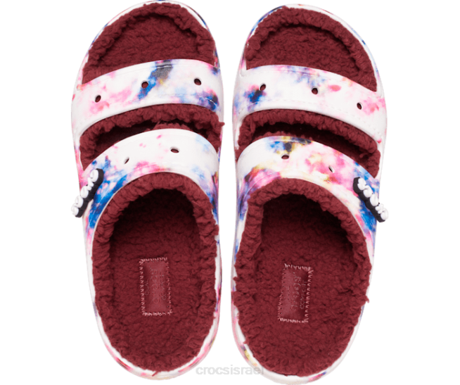 נעליים il Crocs נשים סנדל גרפי קלאסי cozzzy tie dye נופך/מולטי 2DZ4229