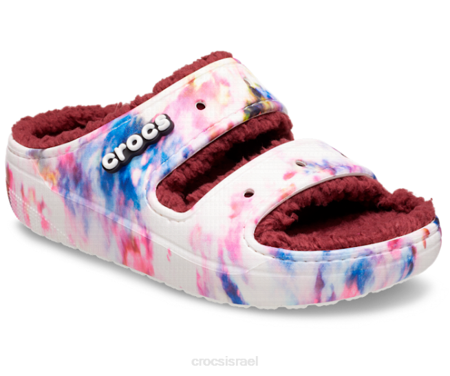 נעליים il Crocs נשים סנדל גרפי קלאסי cozzzy tie dye נופך/מולטי 2DZ4229