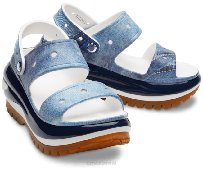 נעליים il Crocs נשים סנדל מגה crush ג'ינס לבן/רב 2DZ4319
